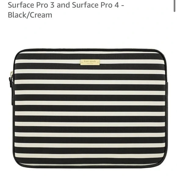 Kate Spade black and white Zip Sleeve for laptops or tablets - Picture 7 of 9